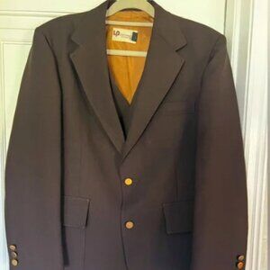 Vintage 70s Levi’s Panatela Brown Blazer & Vest Set Size L Men’s Suit Jacket